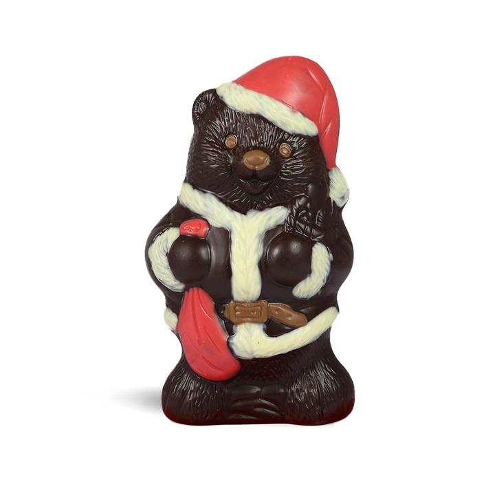 Dark Chocolate Santa Bear